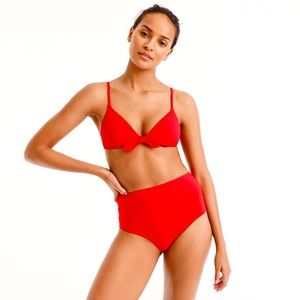 J Crew Pique Tie Front Bikini